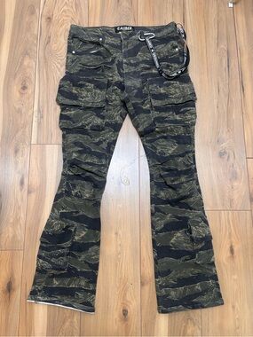 Caliber Tiger Stripe Camo Jeans - Olive & Black